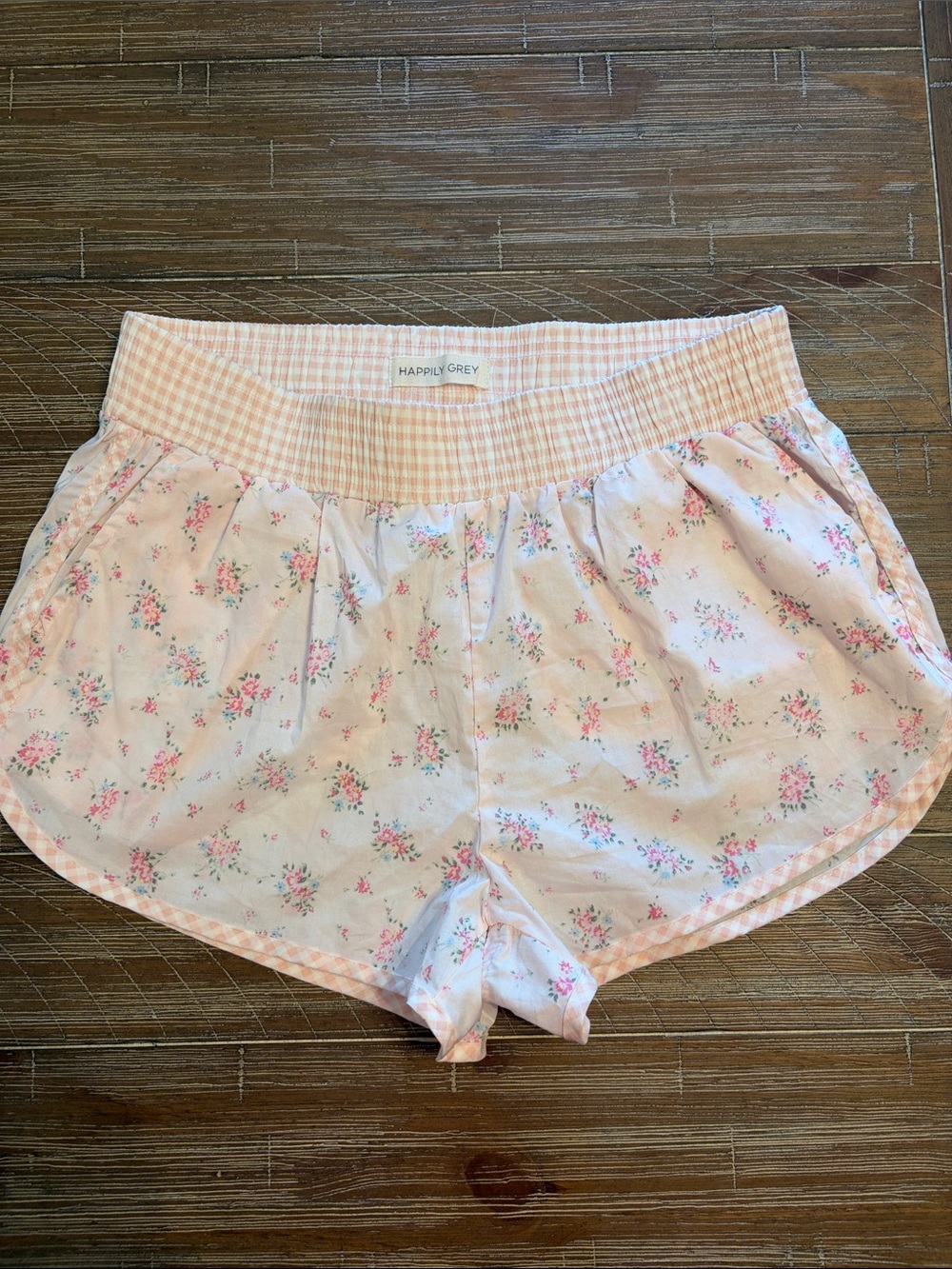Happily Grey Pink Floral Lounge Shorts